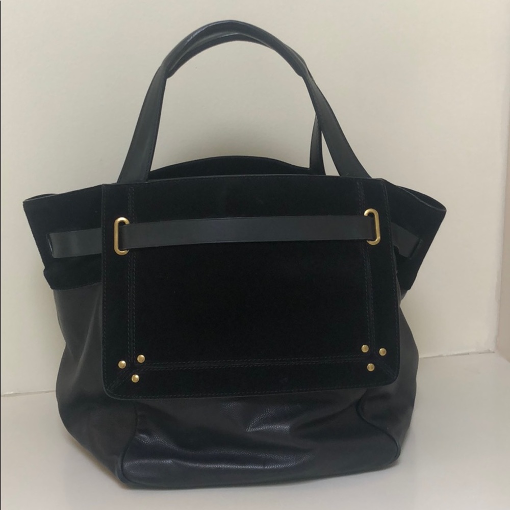 Jerome Dreyfuss Black leather and suede bag
